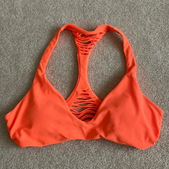 Aerie Neon Orange Bikini Top